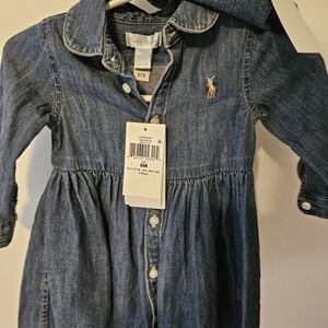 Ralph Lauren Shirred Denim Shirtdress & Bloomer